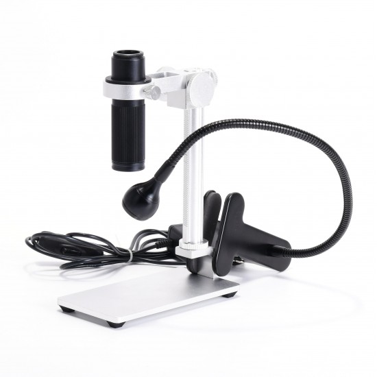 MINI Microscope 16MP 130X 4.5X Zoom USB Industrial Electronic Digital Video Soldering Microscope Camera Magnifier Set for Phone PCBTHT Reparing with LED Light and Stand