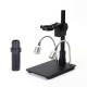 HD 16MP USB Digital Electronic Video Microscope Camera+ 100X C lens LED Light + Stand Holder For PCB Repair+8 inch Screen