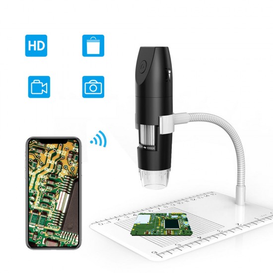 Inskam316 Portable HD 1080P 1000x WiFi Digital Microscope with Snake Tube Bracket Angle and Height Adjustable Support PC/WiFi Model Switch USB Microscope For IOS Android PC Inskam316 Portable HD 1080P 1000x WiFi Digital Microscope with Snake Tube Bracket Angle and Height Adjustable Support PC/WiFi Model Switch USB Microscope For IOS Android PC