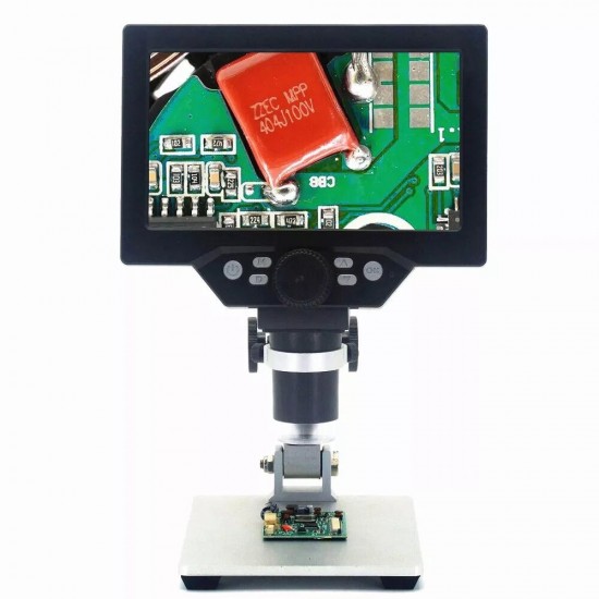 G1200 Digital Microscope 12MP 7 Inch Large Color Screen Large Base LCD Display 1-1200X Continuous Amplification Magnifier with Aluminum Alloy Stand Power Supply Version G1200 Digital Microscope 12MP 7 Inch Large Color Screen Large Base LCD Display 1-1200X Continuous Amplification Magnifier with Aluminum Alloy Stand Power Supply Version