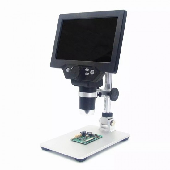G1200 Digital Microscope 12MP 7 Inch Large Color Screen Large Base LCD Display 1-1200X Continuous Amplification Magnifier with Aluminum Alloy Stand Power Supply Version G1200 Digital Microscope 12MP 7 Inch Large Color Screen Large Base LCD Display 1-1200X Continuous Amplification Magnifier with Aluminum Alloy Stand Power Supply Version