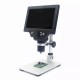 G1200 Digital Microscope 12MP 7 Inch Large Color Screen Large Base LCD Display 1-1200X Continuous Amplification Magnifier with Aluminum Alloy Stand Power Supply Version