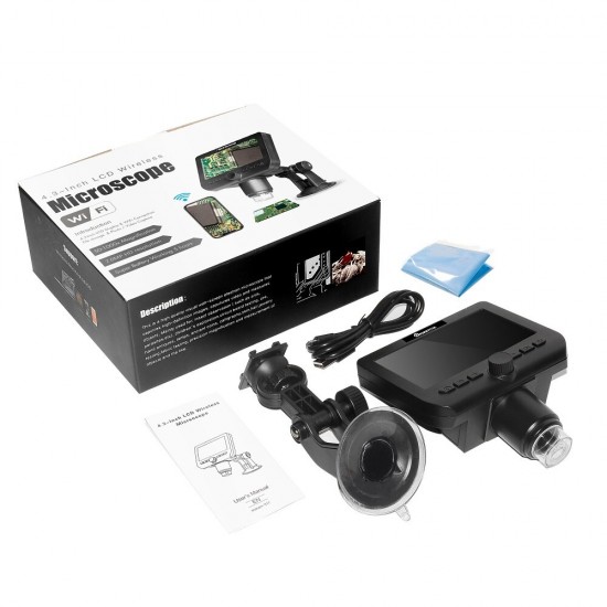 G610 2MP 4.3-Inch LCD Wifi Microscope Support IOS Android System Built-in Rechargeable Battery & 8 Adjustable Leds G610 2MP 4.3-Inch LCD Wifi Microscope Support IOS Android System Built-in Rechargeable Battery & 8 Adjustable Leds