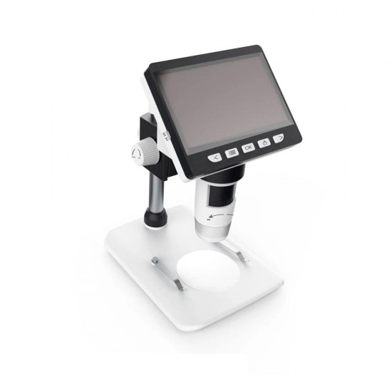 G700 4.3 Inches HD 1080P Portable Desktop LCD Digital Microscope Support 10 Languages 8 Adjustable High Brightness LED With Adjustable Bracket Picture Capture Video Recording