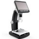 G710 1000X 4.3 inches HD 1080P Portable Desktop LCD Digital Microscope 2048*1536 Resolution Object Stage Height Adjustable Support 10 Languages 8 Adjustable High Brightness LED