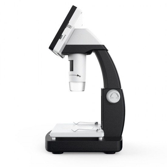 G710 1000X 4.3 inches HD 1080P Portable Desktop LCD Digital Microscope 2048*1536 Resolution Object Stage Height Adjustable Support 10 Languages 8 Adjustable High Brightness LED