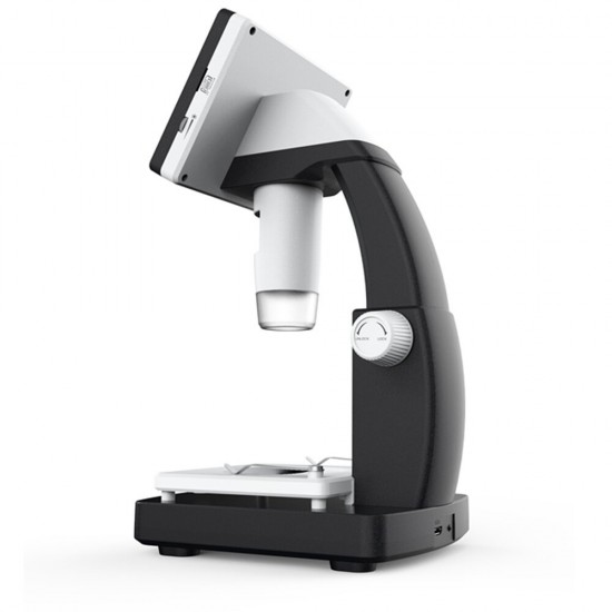 G710 1000X 4.3 inches HD 1080P Portable Desktop LCD Digital Microscope 2048*1536 Resolution Object Stage Height Adjustable Support 10 Languages 8 Adjustable High Brightness LED