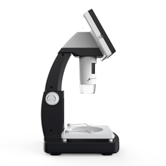 G710 1000X 4.3 inches HD 1080P Portable Desktop LCD Digital Microscope 2048*1536 Resolution Object Stage Height Adjustable Support 10 Languages 8 Adjustable High Brightness LED