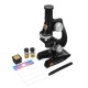 Microscope Kit Lab 100X 200X 450X Home School Science Educational Toy Gift Refined Biological Microscope for Kids