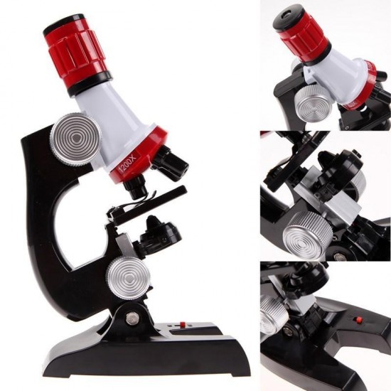 Microscope Kit Lab LED 100X 100X 1200X Home School Educational Toy Gift Biological Microscope For Kids Child Microscope Kit Lab LED 100X 100X 1200X Home School Educational Toy Gift Biological Microscope For Kids Child