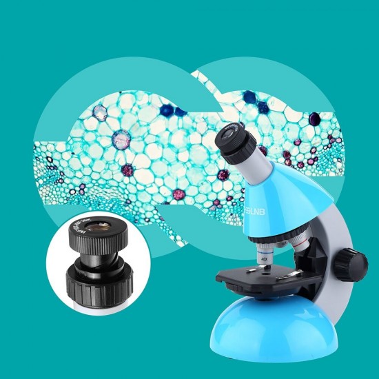Monocular Biological Microscope Zoom 40X-640X for Student Education Slides Watching with Bottom