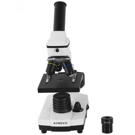 Professional Biological Microscope 64X-640X Student Science Educational Lab Monocular Microscope