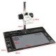 Stereo Microscope 3.5X - 90X Continuous Zoom Magnification + Big Aluminum Stand + 56 LED Ring Light + Lens Stereo Microscope 3.5X - 90X Continuous Zoom Magnification + Big Aluminum Stand + 56 LED Ring Light + Lens