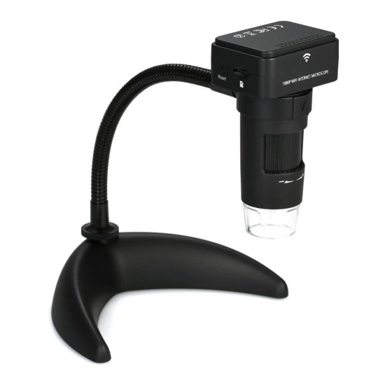 UM017B 200X Wireless Wi-Fi Digital Zoom Microscope 3.0MP Camera 6-LED Light Handheld Magnifying Glass Magnifier