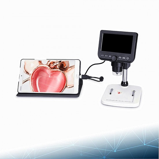 UM046 600X 4.3 Inch Large LCD Screen Digital Microscope Electronic Magnifier With 8 Adjustable High Brightness LED UM046 600X 4.3 Inch Large LCD Screen Digital Microscope Electronic Magnifier With 8 Adjustable High Brightness LED