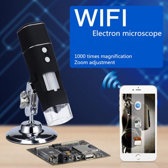 WIFI Microscope 50-1000 Times Cell Phone Microscope Cultural Relic Identification Jewelry and Jade