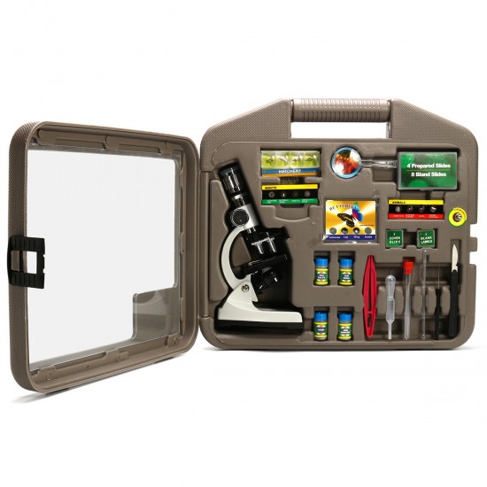Zoom Microscope Kit Lab 400X-600X-1200X Magnification Beginner For Kids Students Zoom Microscope Kit Lab 400X-600X-1200X Magnification Beginner For Kids Students