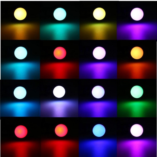 3W E27/B22 Dimmable RGB LED Light Color Changing Lamp Bulb + 24 Key Remote AC 85-265V