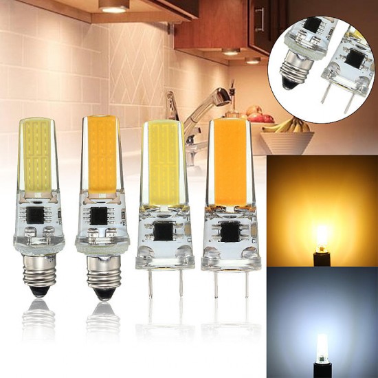 AC110V Dimmable E11 G8 2.2W 180LM Pure White Warm White LED COB Silica gel Light Bulb