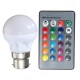 B22 3W Dimmable RGB SMD5050 6 LED Light Bulb Lamp Color Changing IR Remote Control AC85-265V