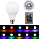 B22 5W Dimmable RGB Color Changing LED Light Lamp Bulb Remote Control AC85-265V