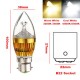 Dimmable B22 3W 220V White Warm White LED Candle Bulb Golden Shell Lamp