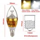 Dimmable E14 6W LED White Warm White LED Candle Light Bulb 220V