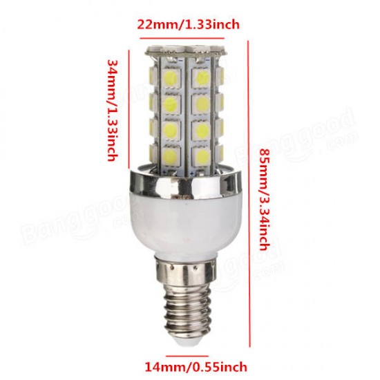 Dimmable E14 Cool/Warm White 7W 5050 SMD 36LED Corn Bulb 110V