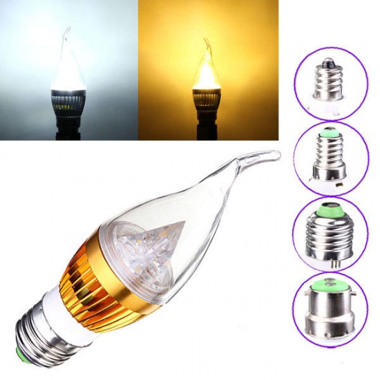 Dimmable E27 E14 E12 B22 4.5W 220V LED Chandelier Candle Light Bulb Dimmable E27 E14 E12 B22 4.5W 220V LED Chandelier Candle Light Bulb