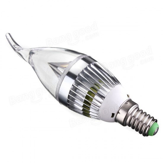 Dimmable E27 E14 E12 B22 4.5W 220V Silver Cover LED Candle Light Bulb Dimmable E27 E14 E12 B22 4.5W 220V Silver Cover LED Candle Light Bulb