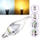 Dimmable E27 E14 E12 B22 4.5W 220V Silver Cover LED Candle Light Bulb