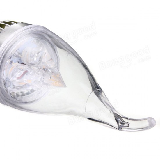 Dimmable E27 E14 E12 B22 4.5W 220V Silver Cover LED Candle Light Bulb Dimmable E27 E14 E12 B22 4.5W 220V Silver Cover LED Candle Light Bulb