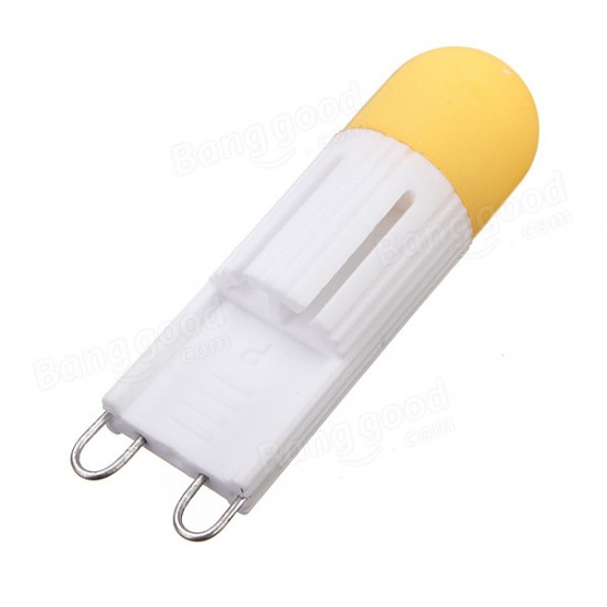 Dimmable G9 3W AC 200-240V White/Warm White LED COB Ceramic Bulb