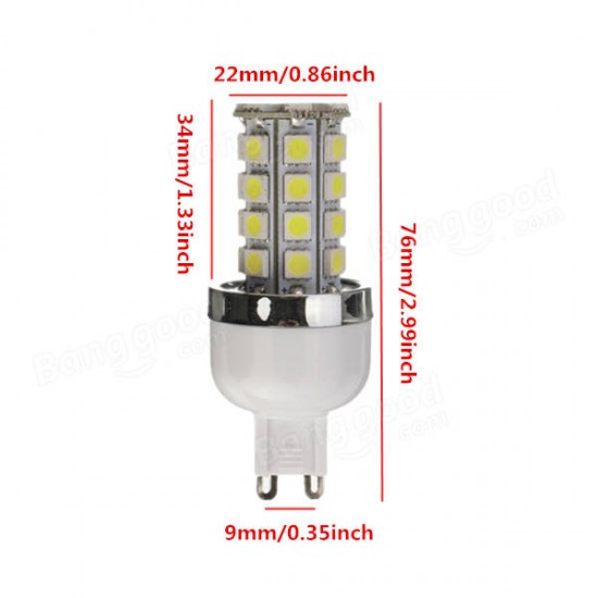 Dimmable G9 Cool/Warm White 4.5W 5050 SMD 36LED Corn Bulb 220-240V