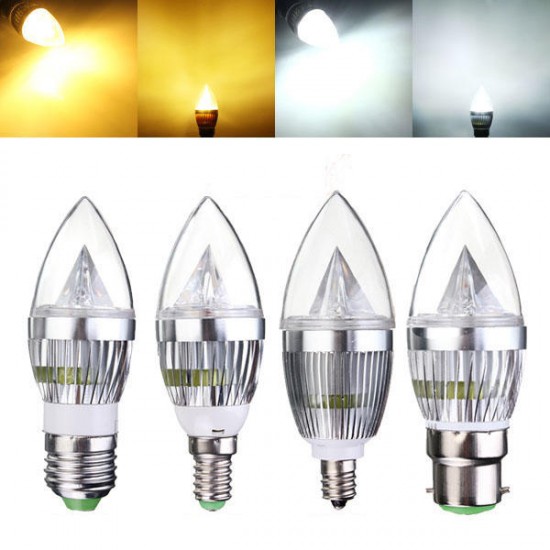 E12 E14 E27 B22 Dimmable 9W LED Chandelier Candle Light Bulb 220V