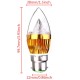 E12 E14 E27 B22 Dimmable 9W LED Chandelier Candle Light Bulb 220V