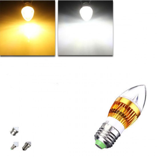 E12 E14 E27 B22 Dimmable 9W LED Chandelier Candle Light Bulb 220V