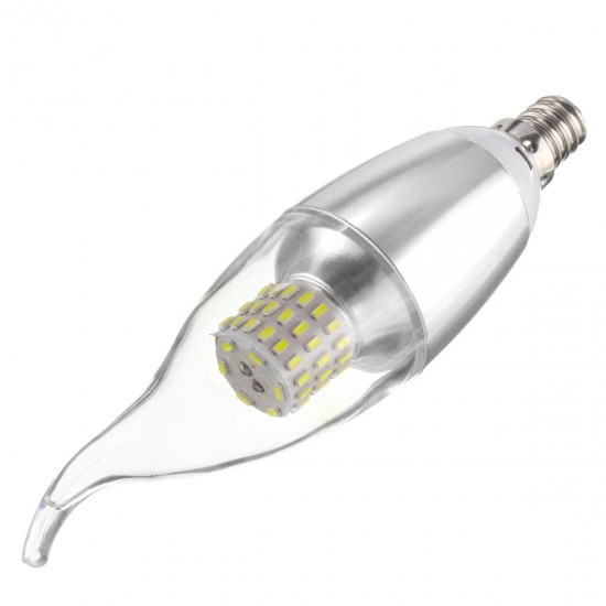 E14 E12 E27 7W 60 SMD 3014 LED White Warm White Glass Candle Lamp Bulb Non-Dimmable AC 85-265V
