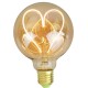 E27 4W G95 Dimmable Clear Gold Warm White Heart-Shaped Edison LED Light Bulb AC110-130V AC220-240V