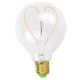 E27 4W G95 Dimmable Clear Gold Warm White Heart-Shaped Edison LED Light Bulb AC110-130V AC220-240V