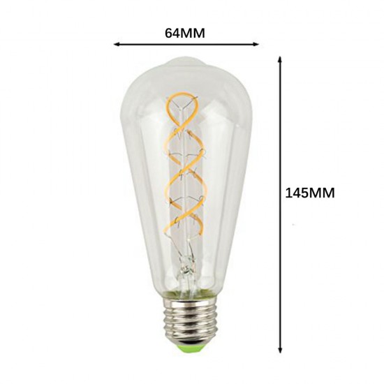 E27 4W ST64 Edison Dimmable Clear Gold Warm White Retro Edison LED Light Bulb AC110-130V AC220-240V E27 4W ST64 Edison Dimmable Clear Gold Warm White Retro Edison LED Light Bulb AC110-130V AC220-240V