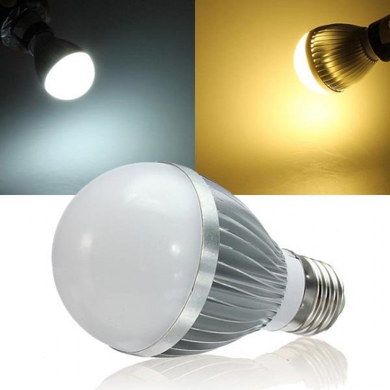 E27 Dimmable 5W Warm White/White AC 220V LED Globe Light Bulbs