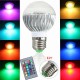 Dimmable E27 3W RGB LED Light Bulb 16 Colors Changing Lamp + IR Remote Control AC85V~265V Dimmable E27 3W RGB LED Light Bulb 16 Colors Changing Lamp + IR Remote Control AC85V~265V