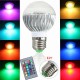 Dimmable E27 3W RGB LED Light Bulb 16 Colors Changing Lamp + IR Remote Control AC85V~265V