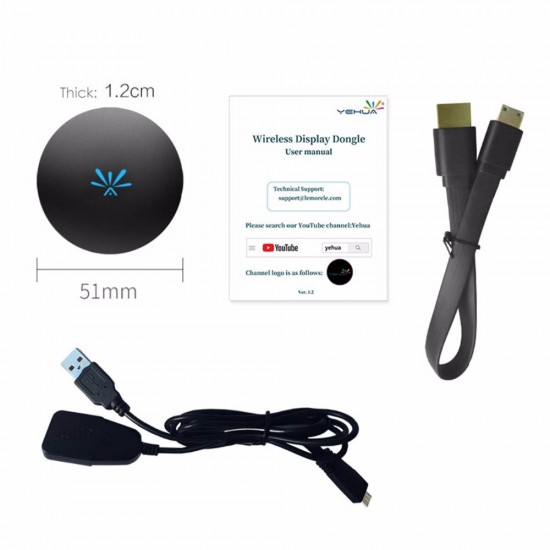 G6 Display Dongle 2.4GHz/5GHz Video WiFi Display Dongle HD Digital HD Media Video Streamer TV Dongle Receiver