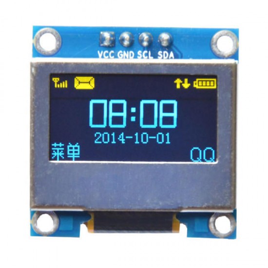 0.96 Inch 4Pin Blue Yellow IIC I2C OLED Display With Screen Protection Cover for Arduino - products that work with official Arduino boards