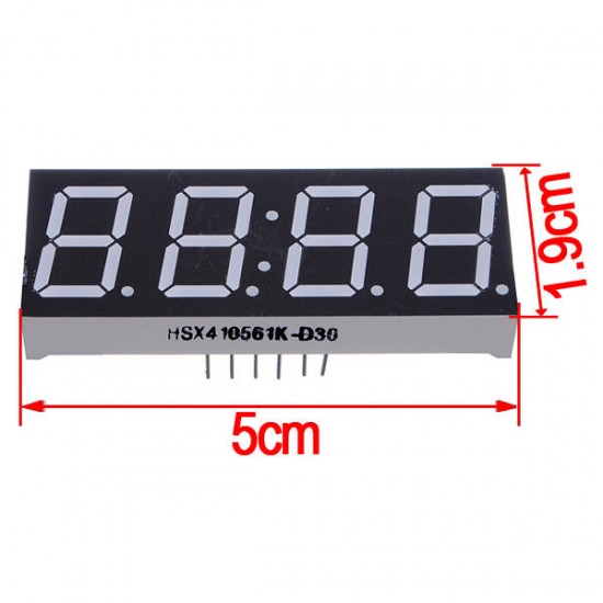 1 Pcs 7-Segment 4 Digit Super Red LED Display Common Anode Time