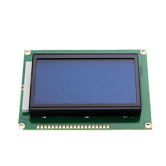 12864 128 x 64 Graphic Symbol Font LCD Display Module Blue Backlight for Arduino - products that work with official Arduino boards