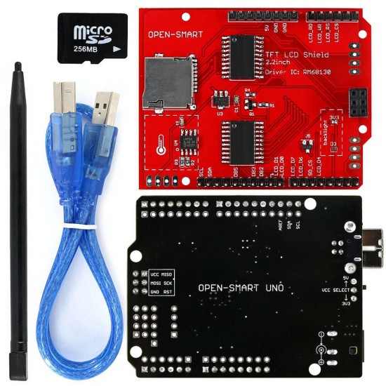 2.2 inch TFT LCD Display Module Touch Screen Shield + UNO R3 Kit With TF Card Pen 2.2 inch TFT LCD Display Module Touch Screen Shield + UNO R3 Kit With TF Card Pen