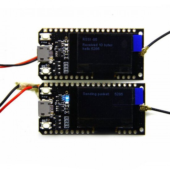 2Pcs LORA32 915Mhz ESP32 OLED 0.96 Inch Blue Display bluetooth WIFI ESP-32 Development Board Module With Antenna 2Pcs LORA32 915Mhz ESP32 OLED 0.96 Inch Blue Display bluetooth WIFI ESP-32 Development Board Module With Antenna